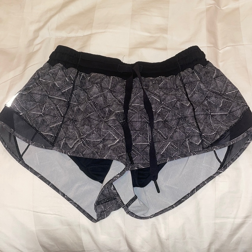 Black and white Lululemon shorts size 6